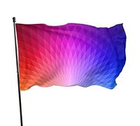Superbe bannière arc-en-ciel pour sports de plein air, en polyester résistant à la décoloration avec 2 œillets en laiton pour décoration d'intérieur et d'extérieur 91 x 152 cm