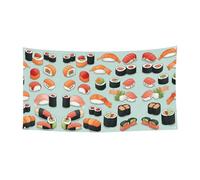 Superbe bannière de fête à suspendre avec impression de sushis, décoration pour anniversaire, Noël, Halloween