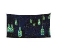 Superbe bannière murale « Bottle Of Under The Night Sky » - Décoration de fête - 180 x 90 cm - Toussaint - Halloween