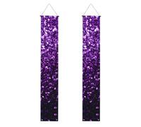 Superbe bannière violette à paillettes pour plusieurs occasions à suspendre n'importe où, décoration de célébrations, fournitures de fête de fin d'année