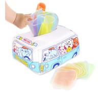 Jouet Bébé 6 Mois - Jeux Montessori pour Enfants 6 Mois et Plus - Jouets d'Éveil Bébé - Boite a Tissu Montessori - Jeux d'apprentissage Précoce Sensoriel - Boîte à Tissu Bébé - Cadeau Bébé Naissance
