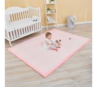 SUPERBE BEBE - Tapis De Jeu Et D’Éveil Bébé 150x200X2,5CM - Épais Et Anti-Choc - Mousse Mémoire De Forme Non Toxique Oeko-Tex - Tapis Chambre Bébé Et Enfant - Design Elegant (Rose)