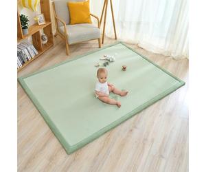 SUPERBE BEBE - Tapis De Jeu Et D’Éveil Bébé 150x200X2,5CM - Épais Et Anti-Choc - Mousse Mémoire De Forme Non Toxique Oeko-Tex - Tapis Chambre Bébé Et Enfant - Design Elegant (Vert)