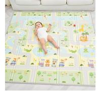 Superbe Bebe Tapis D'éveil Bébé Enfant Pliable Epais Réversible 150x180x1cm XXL - Tapis De Jeu De Sol et De Motricité en Mousse