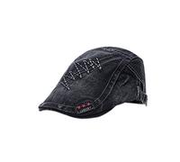 Superbe Bonnet Casquette Béret pour L'été Béret de Loisir Chapeaux Classique Chapeau Style Vintage pour Plage ou Voyage(Noir)