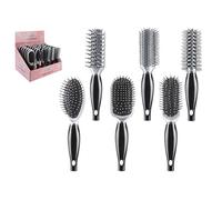 Superbe brosse à cheveux noir/argenté - Design élégant, durable et ergonomique, parfaite pour une expérience de soins capillaires sans nœuds (1 pièce)