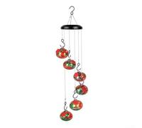 Superbe carillon éolien pour colibri pour jardin, conçu pour garder les fourmis et les abeilles loin de la zone d'alimentation (rouge)