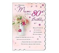 Superbe carte d'anniversaire pour maman spéciale 80 ans (en anglais)