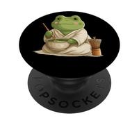 Superbe cérémonie de Grenouille pour Les Amateurs de thé et de Japon PopSockets PopGrip Adhésif