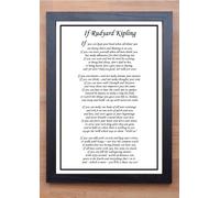 Superbe citation inspirante encadrée/imprimée/Rudyard Kipling IF