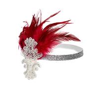 Superbe coiffe, bandeau style garçonne pour bal de fin d'année, bandeau vintage, rouge vin, Taille unique