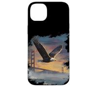 Superbe Costume d'aigle américain pour Les Amateurs de Golden Gate Bridge Coque pour iPhone 14 Plus