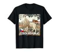 Superbe Costume d'animal de la République tchèque avec Lion T-Shirt
