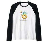 Superbe Costume de Beignet pour Les Amateurs de Statue de la liberté Manche Raglan
