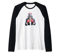 Superbe Costume de Boxe Oncle aux Couleurs américaines avec Sam Manche Raglan