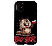 Superbe Costume de Castor aux Couleurs polonaises Coque pour iPhone 11