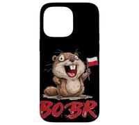 Superbe Costume de Castor aux Couleurs polonaises Coque pour iPhone 14 Pro Max