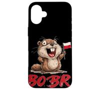 Superbe Costume de Castor aux Couleurs polonaises Coque pour iPhone 16 Plus