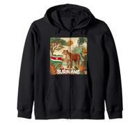 Superbe Costume de Drapeau du Suriname avec Jaguar pour garçons et Filles Sweat à Capuche