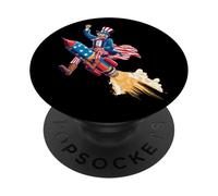 Superbe Costume de feu d'artifice américain pour Les Amateurs de fusées et de Sam PopSockets PopGrip Adhésif