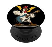 Superbe Costume de Guitare à Bascule Poulet pour Les Amateurs de Musique Rock PopSockets PopGrip Adhésif