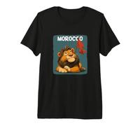 Superbe Costume de Lion du Maroc avec Drapeau T-Shirt Haut de Gamme