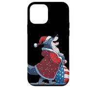Superbe Costume de Loup aux Couleurs patriotiques pour Noël Coque pour iPhone 12 Mini