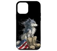 Superbe Costume de Loup Militaire avec Bottes de Champ de Bataille Coque pour iPhone 12 Mini
