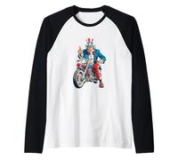 Superbe Costume de Moto d'oncle pour Sam aux Couleurs américaines Manche Raglan