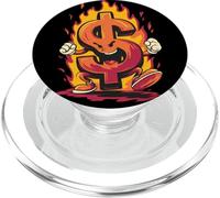 Superbe Costume de Signe de Dollar brûlant pour Les Amateurs d'argent PopSockets PopGrip pour MagSafe