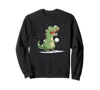 Superbe Costume Dinosaure Aime Les Combats de Boules de Neige Sweatshirt