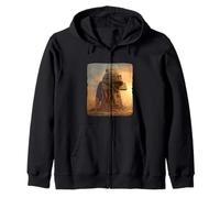 Superbe Costume Graphique Militaire tragique Sweat à Capuche