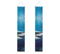 Superbe décoration de remise de diplôme en forme de poisson blanc 2025 - Bannière de porte d'entrée pour intérieur et extérieur - Fournitures de fête de remise de diplôme
