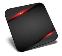 Superbe dessous de verre carré - Cool Black Red Gaming Style | Sous-verres brillants de qualité | Protection de table pour tout type de table #12899