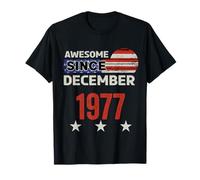 Superbe Drapeau américain Vintage décembre 1977 décembre 1977 T-Shirt