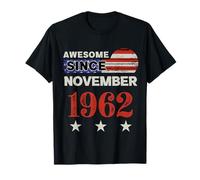 Superbe Drapeau américain Vintage Depuis 1962 Novembre 1962 T-Shirt