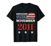 Superbe Drapeau américain Vintage Depuis 2011 Novembre 2011 T-Shirt