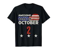Superbe drapeau américain vintage du 2 octobre T-Shirt