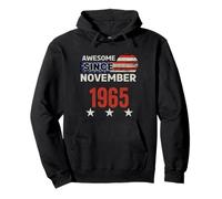 Superbe Drapeau américain Vintage Novembre 1965 Novembre 1965 Sweat à Capuche
