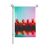 Superbe drapeau de jardin coloré double face 71 x 102 cm, bannière décorative pour porche, pelouse, terrasse, toutes saisons