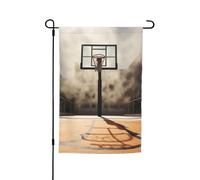 Superbe drapeau de jardin de terrain de basket-ball 30,5 x 45,7 cm double face pour printemps été décoratif bannière drapeau de cour petit drapeau saisonnier vacances décoration extérieure