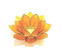 Superbe Grand Orange 2 ND Chakra Fleur de Lotus Bougie Chauffe-Plat