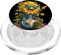 Superbe Guitare Tournesol pour Les Amateurs de Musique Rock et de Guitares PopSockets PopGrip pour MagSafe