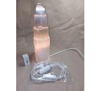 Superbe Ice Montagne massive Sélénite ampoule de lampe en cristal + Laisse et 4.8 kg 35 cm ST10