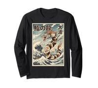 Superbe Illustration d'anime Vintage Kaiju Dragon Sushi Manche Longue