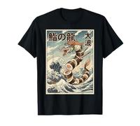 Superbe Illustration d'anime Vintage Kaiju Dragon Sushi T-Shirt