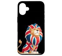 Superbe Lion du Royaume-Uni avec de Belles Couleurs Coque pour iPhone 16 Plus