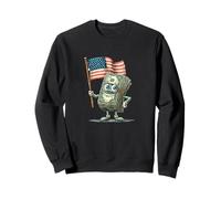 Superbe Look Argent avec Drapeau américain Sweatshirt