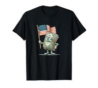 Superbe Look Argent avec Drapeau américain T-Shirt