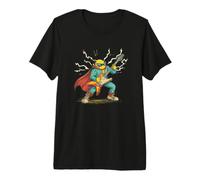 Superbe Look de héros avec Cape et Guitare T-Shirt Haut de Gamme